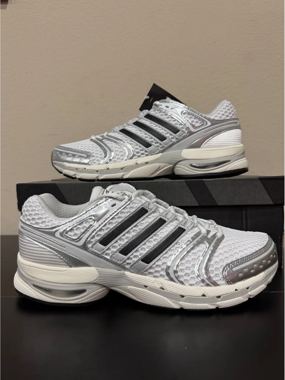 Size 10.5 - Adidas Adistar Control 5 “Silver Metallic Grey One Core Black”